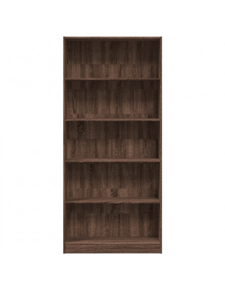 Libreria Rovere Marrone 80x24x176 cm in Legno Multistrato