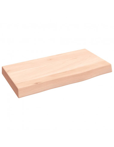 Ripiano a Parete 40x20x4 cm Legno Massello Rovere Non Trattato
