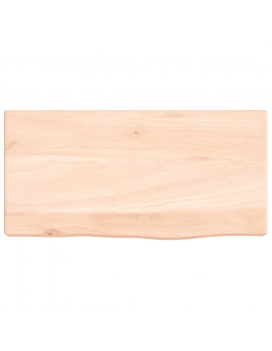 Ripiano a Parete 40x20x4 cm Legno Massello Rovere Non Trattato