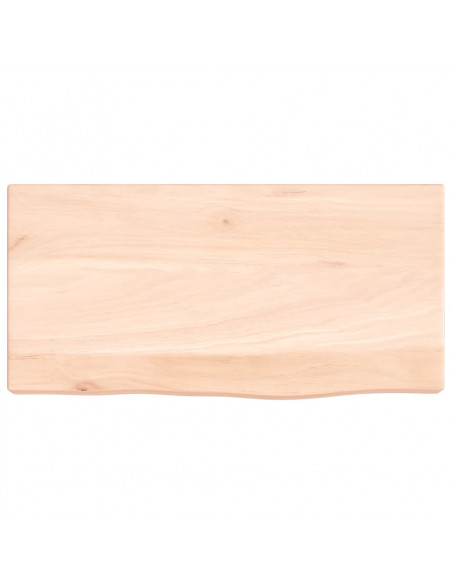 Ripiano a Parete 40x20x4 cm Legno Massello Rovere Non Trattato