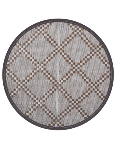 Tappeto da Esterno Marrone Ø200 cm in PP