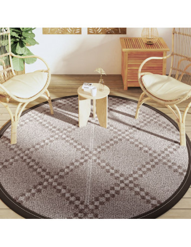 Tappeto da Esterno Marrone Ø200 cm in PP