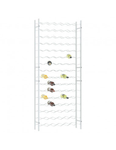 Portabottiglie per 96 Bottiglie Metallo Bianco