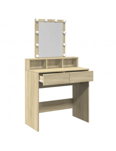 Toeletta con LED Rovere Sonoma 80x41x144,5 cm