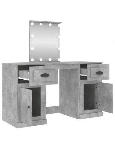 Toeletta con LED Grigio Cemento 130x50x132,5 cm