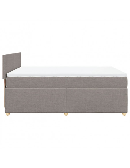 Giroletto a Molle con Materasso Tortora 160x200 cm in Tessuto