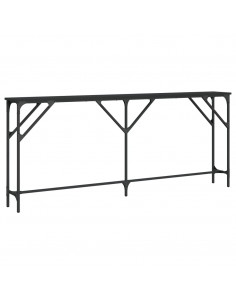 Tavolino Consolle Nero 180x23x75 cm in Legno Multistrato 2
