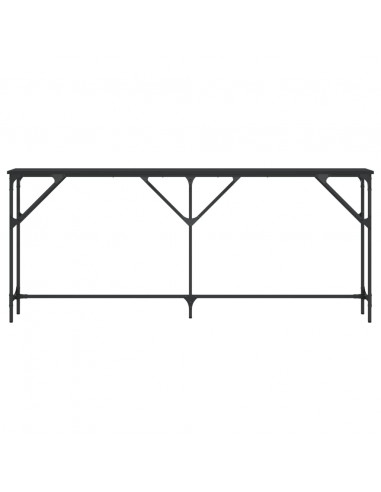 Tavolino Consolle Nero 180x23x75 cm in Legno Multistrato
