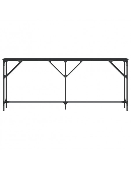 Tavolino Consolle Nero 180x23x75 cm in Legno Multistrato