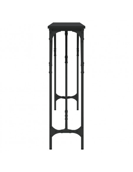 Tavolino Consolle Nero 180x23x75 cm in Legno Multistrato