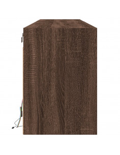 Mobile TV a Parete con LED Rovere Marrone 180x31x45 cm 2