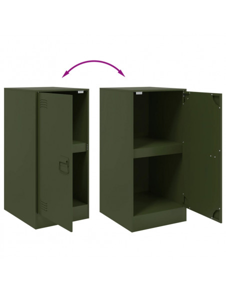 Credenza Verde Oliva 34,5x39x73 cm in Acciaio