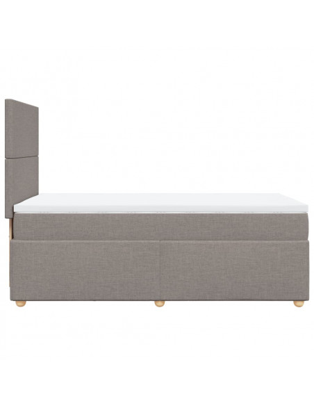 Giroletto a Molle con Materasso Tortora 100x200 cm in Tessuto