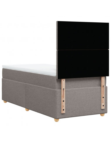 Giroletto a Molle con Materasso Tortora 100x200 cm in Tessuto