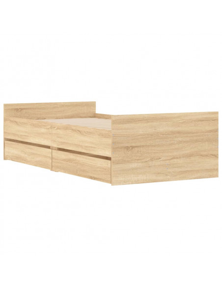 Giroletto con Cassetti Rovere Sonoma 90x190 cm