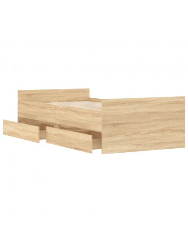 Giroletto con Cassetti Rovere Sonoma 90x190 cm