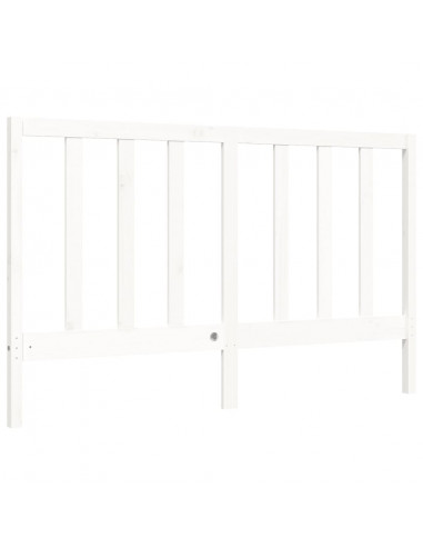 Giroletto con Testiera Bianco 160x200 cm Legno Massello