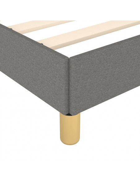 Giroletto con Testiera Grigio Scuro 80x200 cm in Tessuto