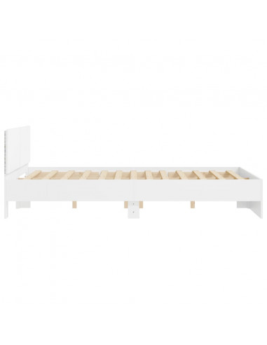 Giroletto con Testiera e LED Bianco 150x200 cm