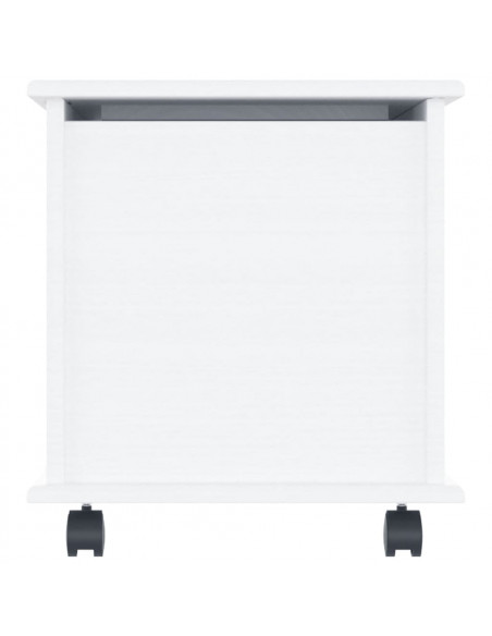 Cassapanca con Ruote ALTA Bianca 73x39,5x44 cm Massello di Pino