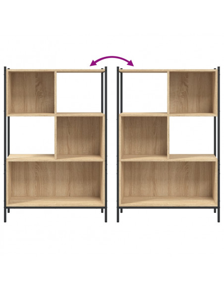 Libreria Rovere Sonoma 72x28x109 cm in Legno Multistrato