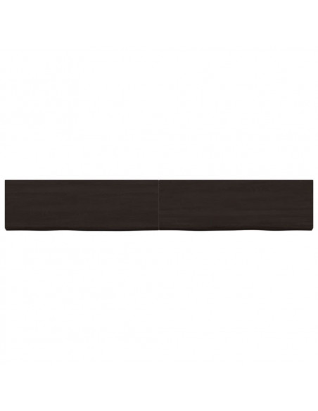 Piano Bagno Marrone Scuro 180x40x(2-4)cm Legno Trattato