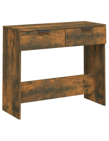 Tavolino Consolle Rovere Fumo 90x36x75 cm in Legno Multistrato