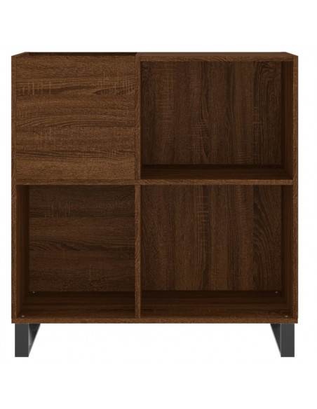 Mobile Porta Dischi Rovere Marrone 84,5x38x89 Legno Multistrato