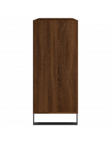Mobile Porta Dischi Rovere Marrone 84,5x38x89 Legno Multistrato