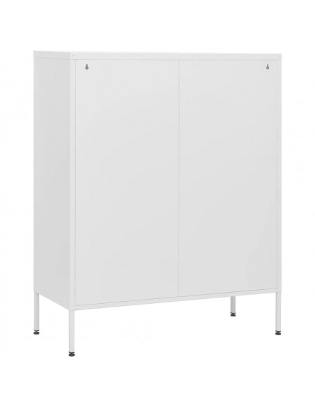 Cassettiera Bianca 80x35x101,5 cm in Acciaio