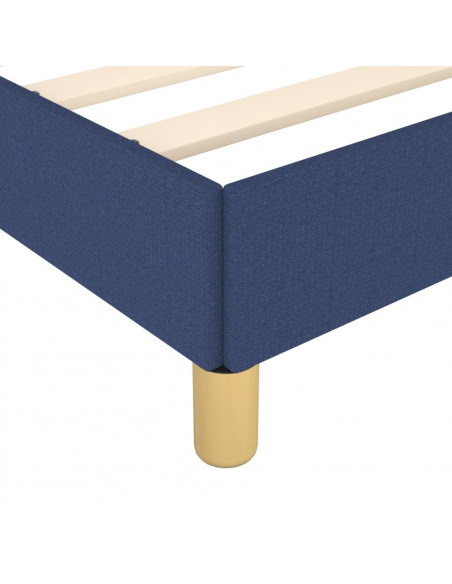 Giroletto senza Materasso Blu 200x200 cm in Tessuto