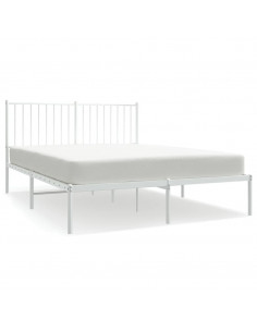 Giroletto con Testiera Metallo Bianco 135x190 cm 2