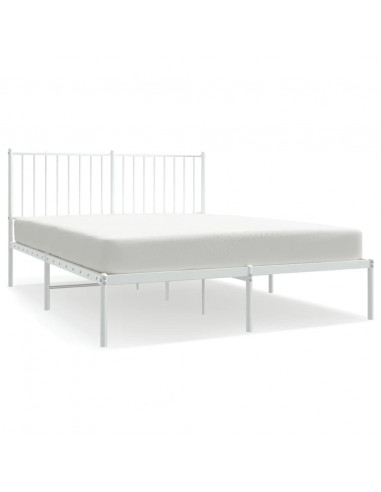 Giroletto con Testiera Metallo Bianco 135x190 cm