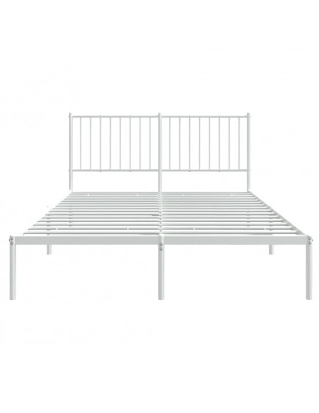 Giroletto con Testiera Metallo Bianco 135x190 cm