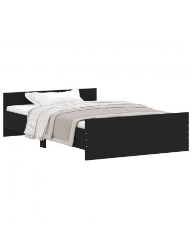 Giroletto con Testiera e Pediera Nero 120x200 cm