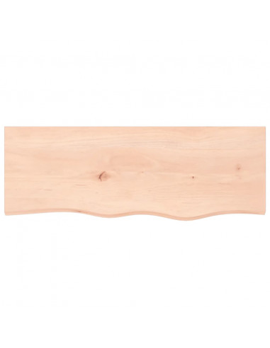 Piano Bagno 80x30x(2-6) cm in Legno Massello Non Trattato