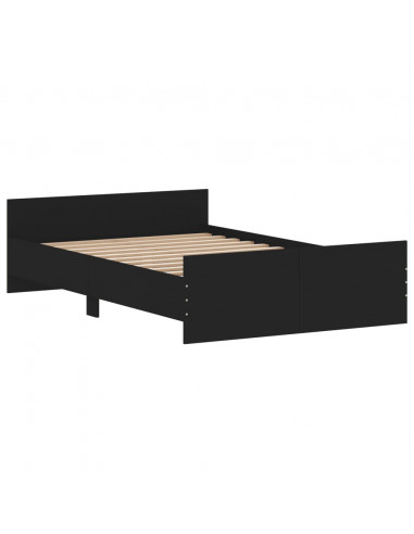 Giroletto con Testiera e Pediera Nero 120x200 cm