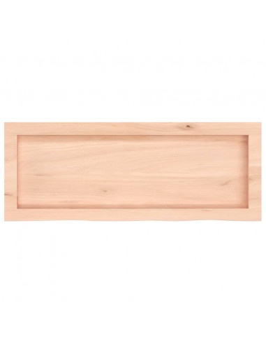Piano Bagno 80x30x(2-6) cm in Legno Massello Non Trattato