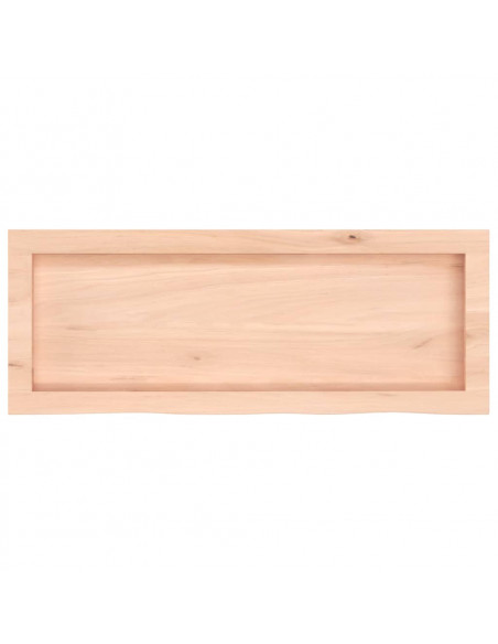Piano Bagno 80x30x(2-6) cm in Legno Massello Non Trattato