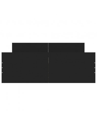 Giroletto con Testiera e Pediera Nero 120x200 cm