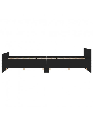 Giroletto con Testiera e Pediera Nero 120x200 cm