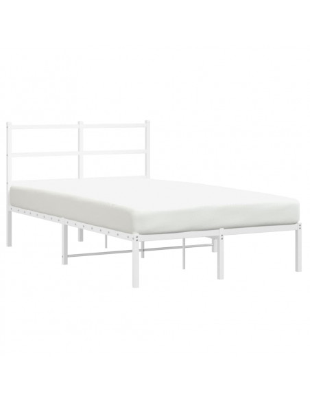 Giroletto con Testiera Metallo Bianco 120x190 cm