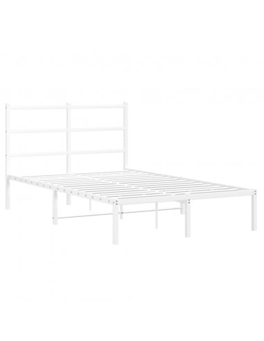 Giroletto con Testiera Metallo Bianco 120x190 cm