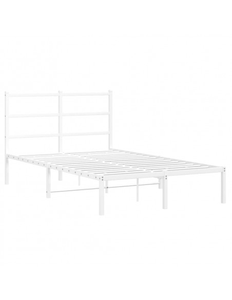 Giroletto con Testiera Metallo Bianco 120x190 cm