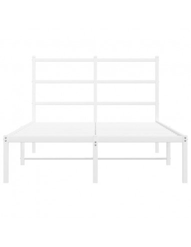 Giroletto con Testiera Metallo Bianco 120x190 cm