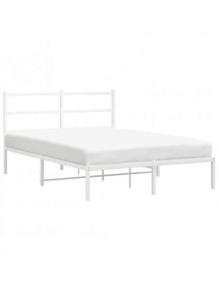 Giroletto con Testiera Metallo Bianco 135x190 cm