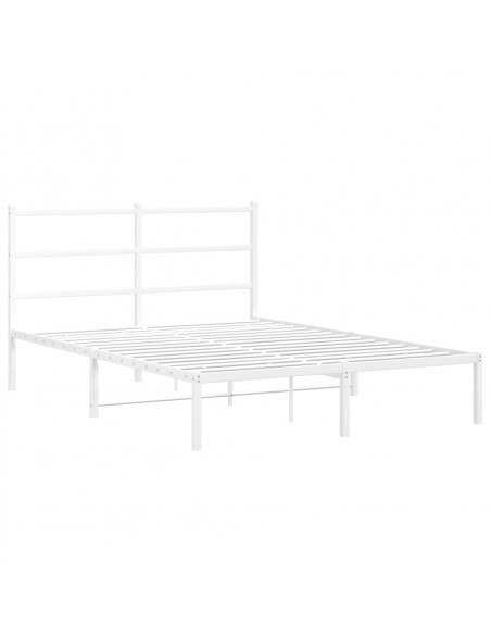Giroletto con Testiera Metallo Bianco 135x190 cm