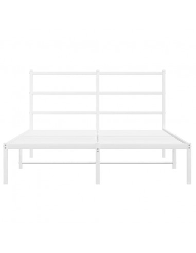 Giroletto con Testiera Metallo Bianco 135x190 cm