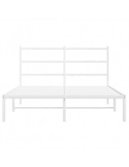 Giroletto con Testiera Metallo Bianco 135x190 cm