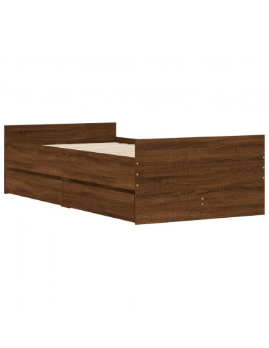 Giroletto con Cassetti Rovere Marrone 100x200 cm